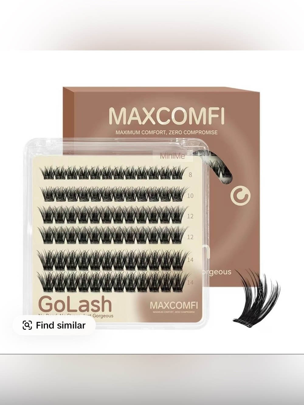 MaxComfi Glue-Free Lash Clusters  - Black/MiniMe